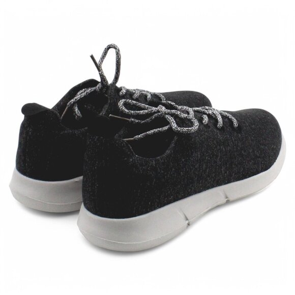 SUGAR Womens Black Heathered Comfort Round Toe Lace-up Athletic Sneakers - Picture 4 of 9